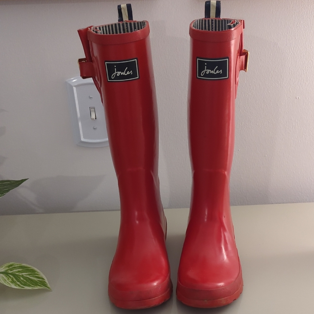 Joules Vibrant Red Tall Boots